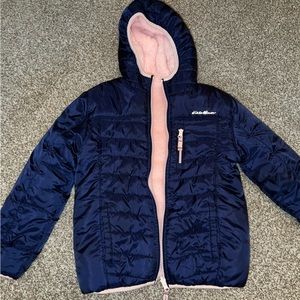 Girls Reversible Eddie Bauer Faux Fur Heavyweight Jacket